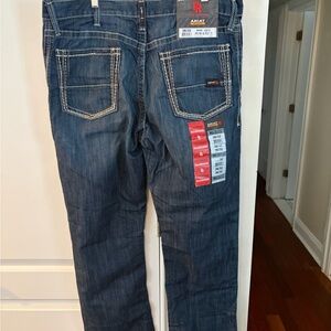 Ariat Men's Fire Retardant Relaxed Fit Dark Blue Jeans